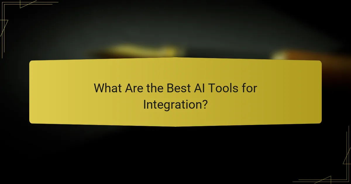 What Are the Best AI Tools for Integration?