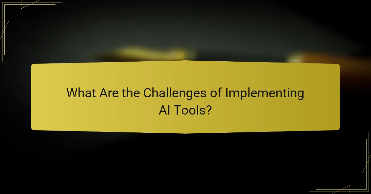 What Are the Challenges of Implementing AI Tools?