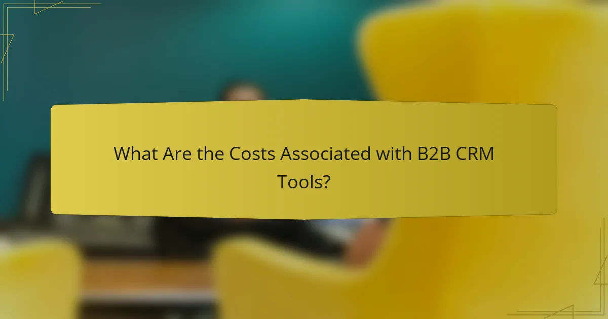 What Are the Costs Associated with B2B CRM Tools?