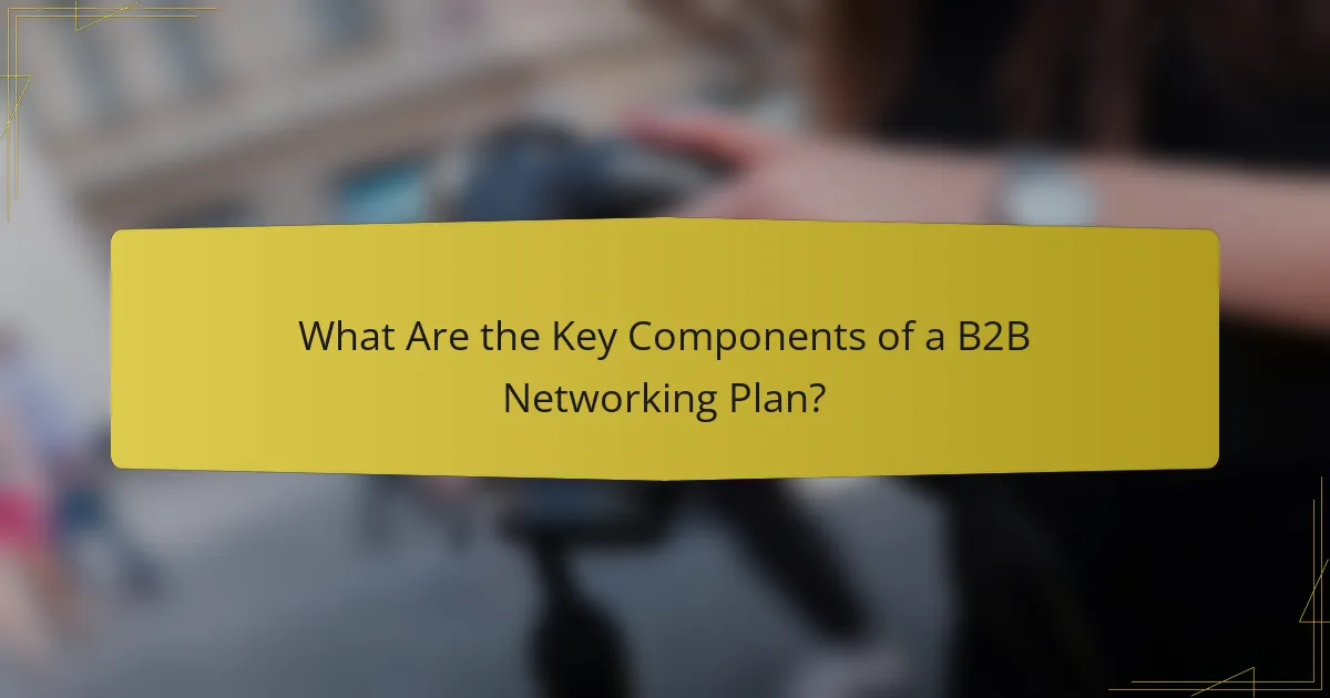 What Are the Key Components of a B2B Networking Plan?